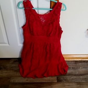 Bold, Red, Lace Dress